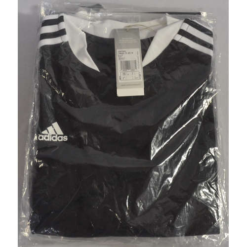 139 - 5 NEW ADIDAS TIRO21 TRAINING JERSEYS - BLACK / WHITE (2 x XL, 3 x L)