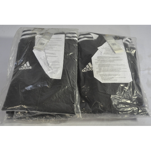 144 - 8 NEW ADIDAS TIRO21 YOUTHS ZIPPED TRACK TOPS - BLACK/WHITE