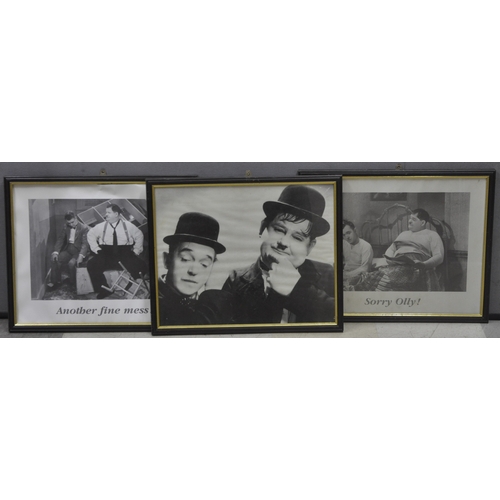 145 - VARIOUS LAUREL AND HARDY ORNAMENTS AND PICTURES