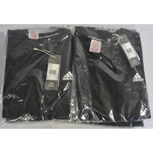 150 - 10 NEW ADIDAS TEESHIRTS - BLACK - SIZE 11-12 YEARS