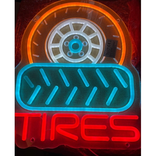 153 - NEON LED SIGN - TIRES