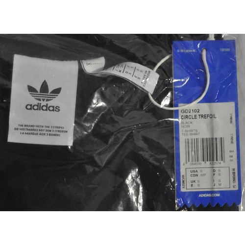 166 - 2 NEW ADIDAS 5.10 SWEATSHIRTS AND 3 NEW ADIDAS BLACK TEESHIRTS (ALL SIZE S)