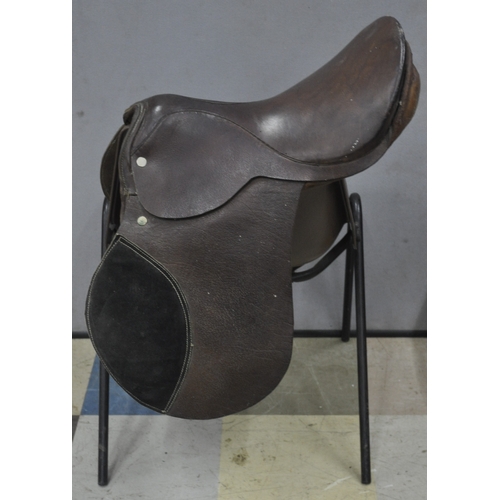 168 - BROWN LEATHER SADDLE