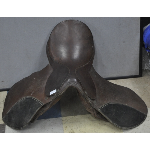 168 - BROWN LEATHER SADDLE