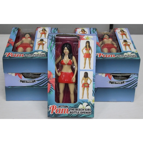 170 - 10 'PAM THE BEACH GIRL' BOTTLE OPENERS