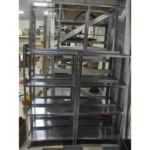 171 - 5 SETS OF 4 SHELF STAINLESS STEEL RACKING