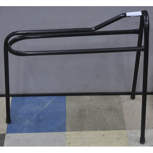 172 - SADDLE STAND AND BROWN LEATHER SADDLE