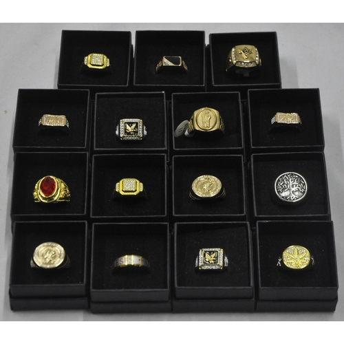 301 - 15 VARIOUS COSTUME JEWELLERY RINGS