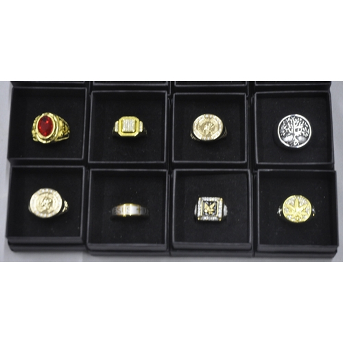301 - 15 VARIOUS COSTUME JEWELLERY RINGS