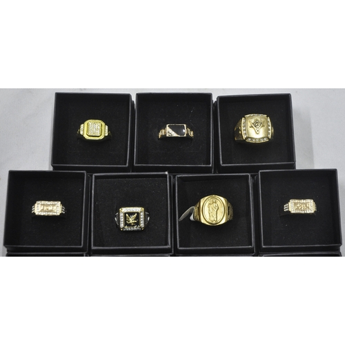301 - 15 VARIOUS COSTUME JEWELLERY RINGS