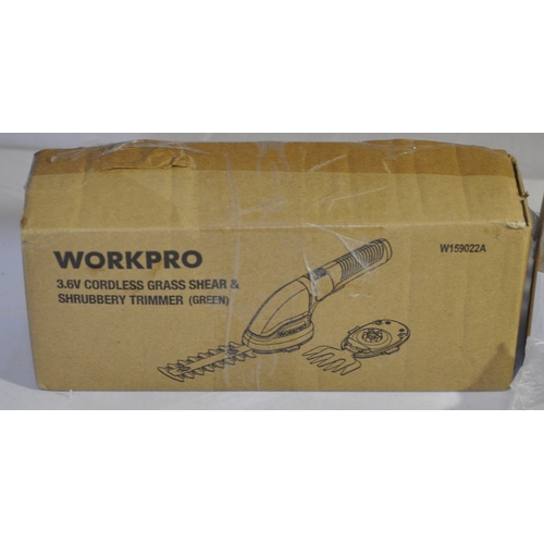 4 - 2 WORKPRO RECHARGEABLE HAND HELD TRIMMERS - WORKING