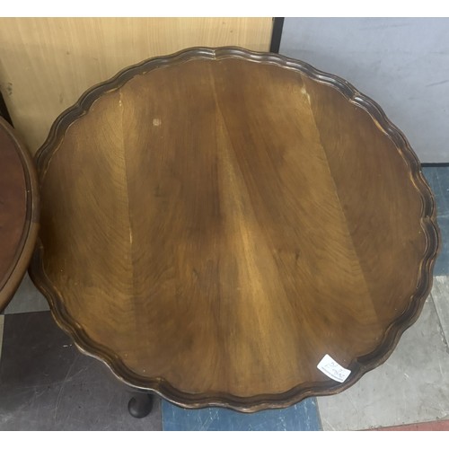 16 - INLAID COFFEE TABLE AND 3 OCCASIONAL TABLES
