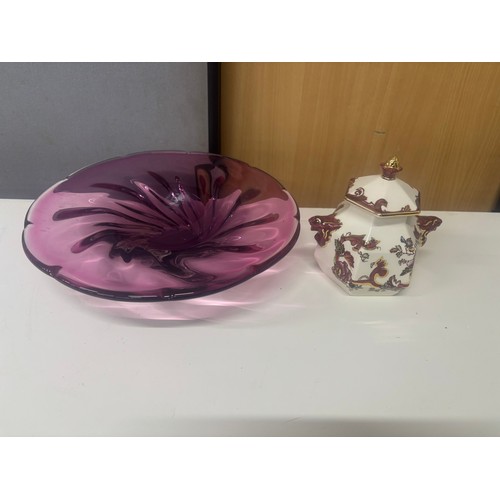 25 - VARIOUS ITEMS INCLUDING STAFFORDSHIRE DOGS, DENBY CUPS AND SAUCERS, PORTMEIRION, ETC