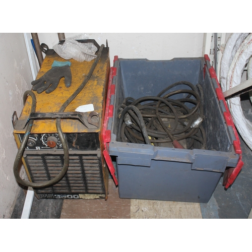 37 - PS3500 WELDER 3 PHASE AND CRATE OF CABLE