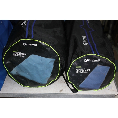 42 - OUTDOOR & CAMPING EQUIPMENT INCLDUING ICARUS 500DLX TENT, 2 OUTWELL DREAMCATCVHER SELF INFLATING... 