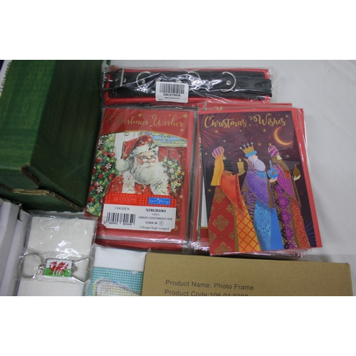 47 - BOX OF MISCELLANEOUS INCLUDING ARTS, CRAFTS, PHOTO FRAMES, ETC