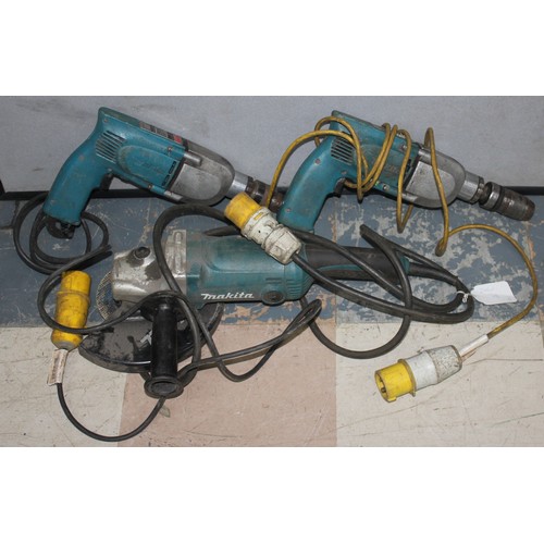 34 - LIFTING BLOCK AND CHAIN, SHACKLES, RATCHETS, STRAPS, BEAM TROLLEY, 110V TOOLS, SEALEY OIL DISPENSER,... 