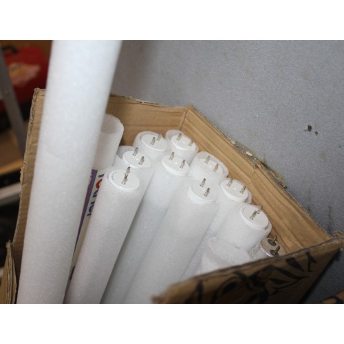 5 - PART BOX OF ROTHER LED GLASS TUBES PLUS A PART BOX OF MIXED TUBES