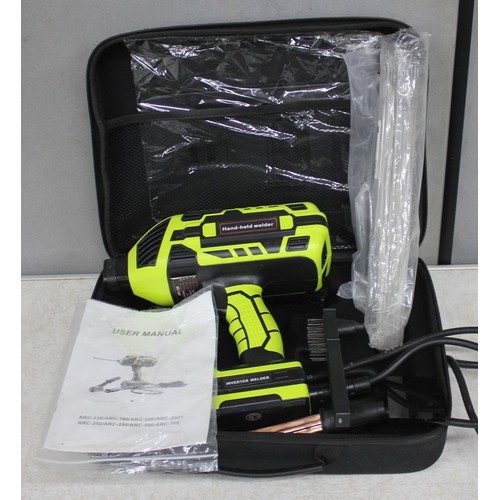 10 - ARC-120 HANDHELD INVERTER WELDER WITH CASE AND INSTRUCTIONS