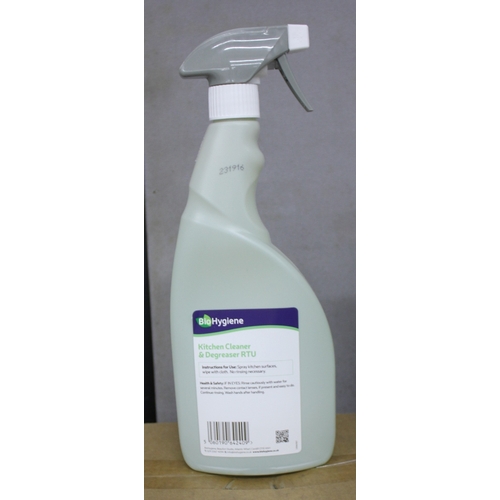 16 - BOX OF DIVERSEY OXIVIR PLUS EMPTY 500ml SPRAY BOTTLES, 12 x 750ml KITCHEN CLEANER DEGREASER, 2 x 5L ... 