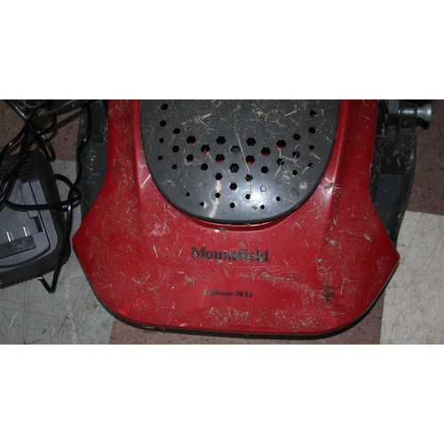 24 - MOUNTFIELD TYPHOON 30LI EPOWER CORDLESS STRIMMER COMES WITH CHARGER - WORKING