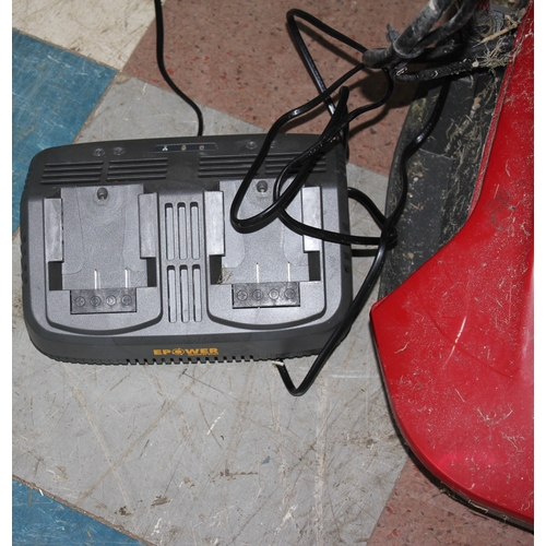 24 - MOUNTFIELD TYPHOON 30LI EPOWER CORDLESS STRIMMER COMES WITH CHARGER - WORKING