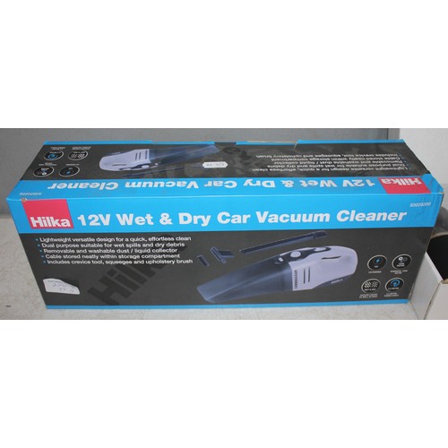 39 - HANDHELD VACUUM AND HILKA 12v WET AND DRY CAR VACUUM CLEANER