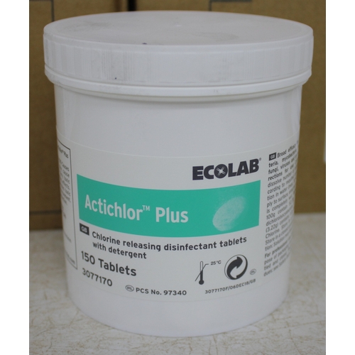 41 - 8 BOXES (6 x 150 TABLETS PER BOX), ECOLAB ACTICHLOR PLUS CHLORINE RELEASING DISINFECTANT TABLET WITH... 