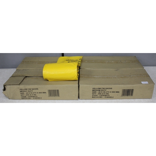 43 - 4 x 200 YELLOW CW SACKS MEDIUM DUTY