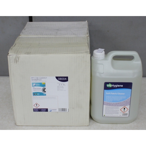 45 - 4 x 5L PREMIERE PRODUCTS PPCS8 CARPET SHAMPOO AND 5L BIO HYGIENE SOFT FABRIC CLEANER