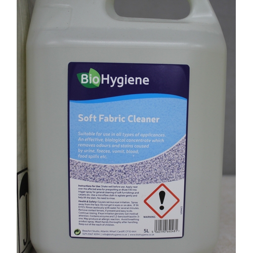 45 - 4 x 5L PREMIERE PRODUCTS PPCS8 CARPET SHAMPOO AND 5L BIO HYGIENE SOFT FABRIC CLEANER