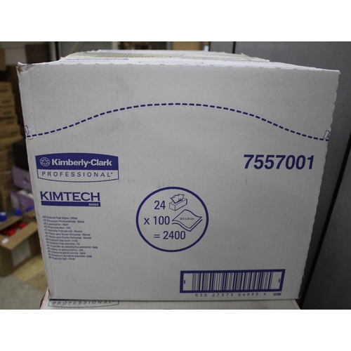 48 - 19 CARTONS (24 x 100 PER CARTON) KIMBERLEY-CLARK PROFESSIONAL KIMTECH DELICATE TASK WIPES - OPTION O... 
