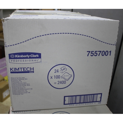 49 - 19 CARTONS (24 x 100 PER CARTON) KIMBERLEY-CLARK PROFESSIONAL KIMTECH DELICATE TASK WIPES