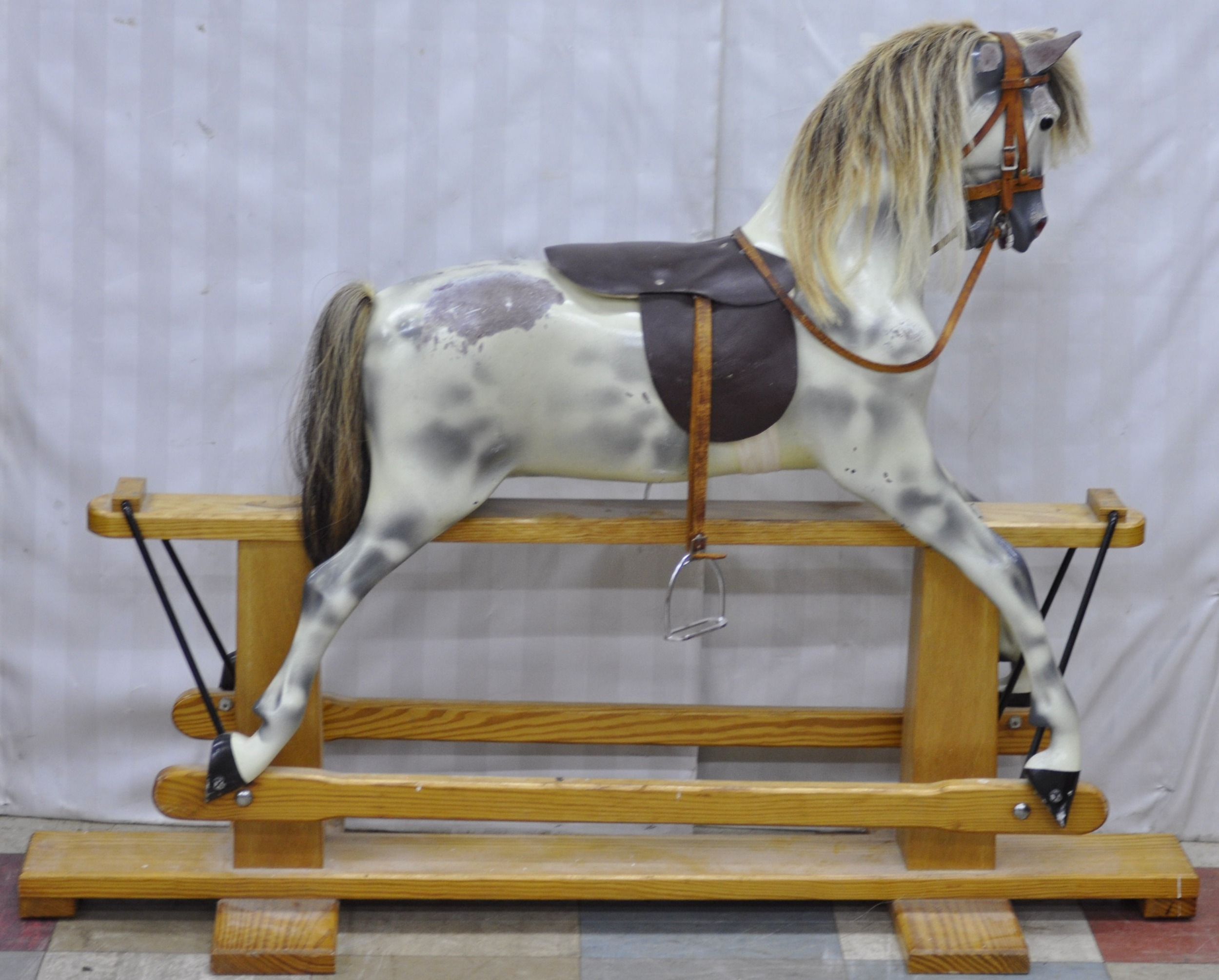HADDON ROCKERS DAPPLE GREY ROCKING HORSE