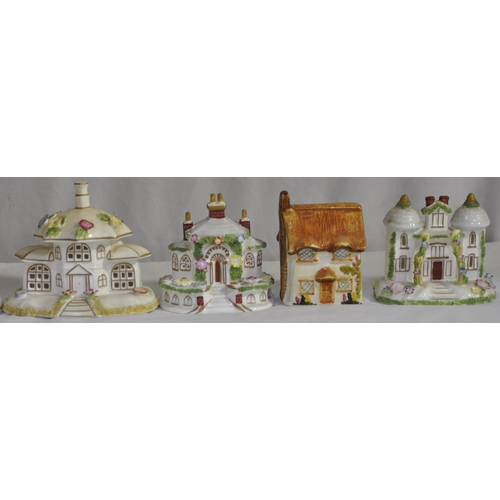71 - 5 COALPORT COTTAGES (1 DAMAGED) AND 2 MONEY BOXES