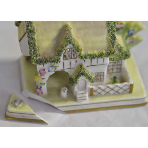 71 - 5 COALPORT COTTAGES (1 DAMAGED) AND 2 MONEY BOXES