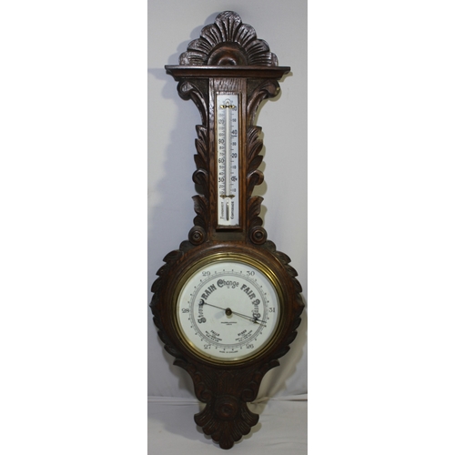 80 - DOLLOND AND AITCHISON, LONDON, BAROMETER - MISSING THERMOMETER GLASS COVER