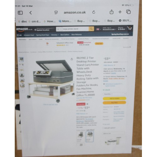 81 - CAR BARRIER FOR PETS AND 2 TIER DESKTOP PRINTER STAND CART