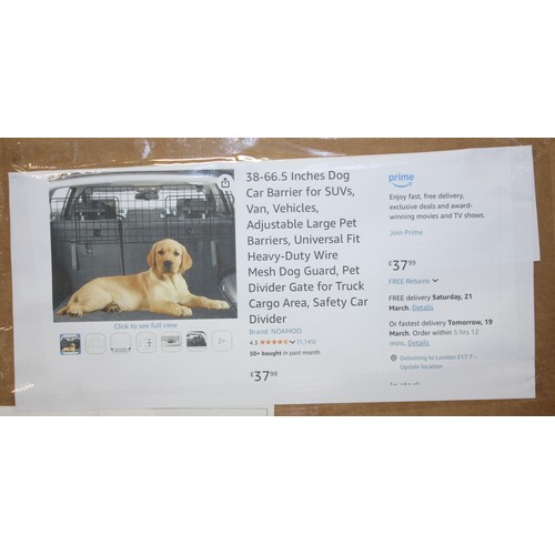 81 - CAR BARRIER FOR PETS AND 2 TIER DESKTOP PRINTER STAND CART