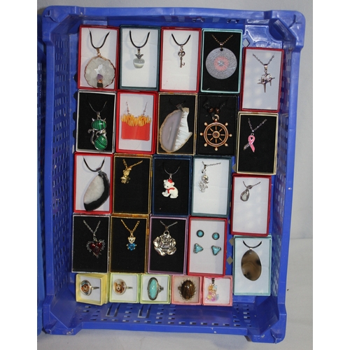 84 - 2 TRAYS OF COSTUME JEWELLERY