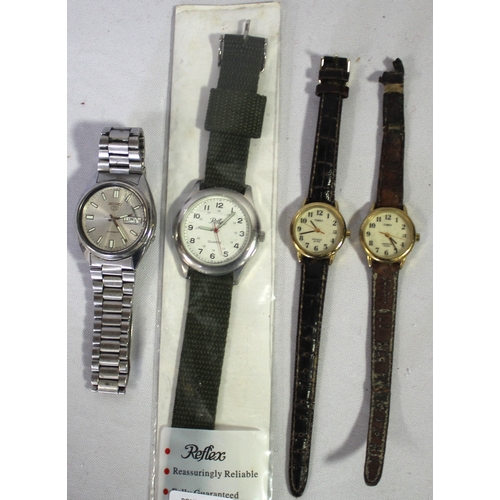 95 - SEIKO WATCH, 2 TIMEX WATCHES AND REFLEX WATCH
