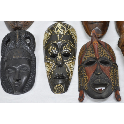 182 - 10 AFRICAN WALL MASKS