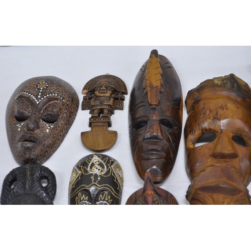 182 - 10 AFRICAN WALL MASKS