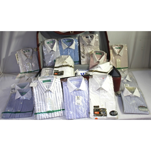 185 - SUITCASE OF NEW SHIRTS SIZE 14 1/2