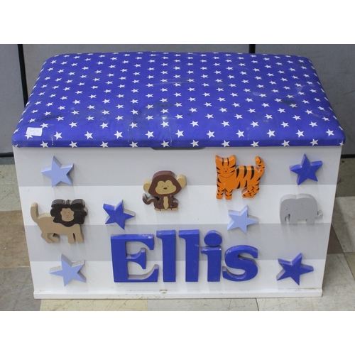 188 - WOODEN TOY BOX - 