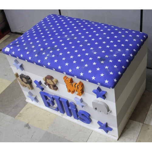 188 - WOODEN TOY BOX - 