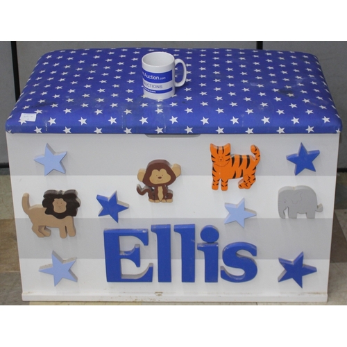 188 - WOODEN TOY BOX - 