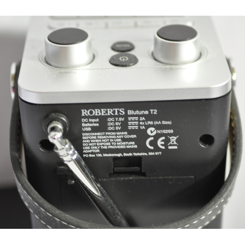 217 - ROBERTS BLUTUNE T2 RADIO AND PAIR OF RYDOHI HEADPHONES