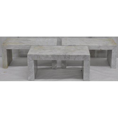 222 - 3 MARBLE TABLES
