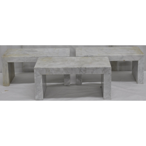 222 - 3 MARBLE TABLES